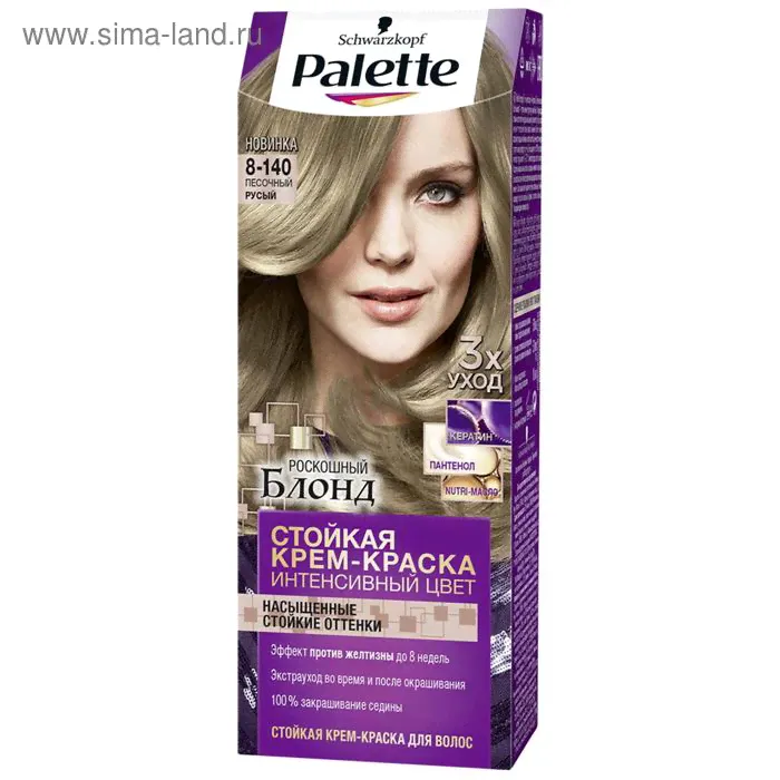 Стойкая крем-краска Palette 8-140 Песочный русый