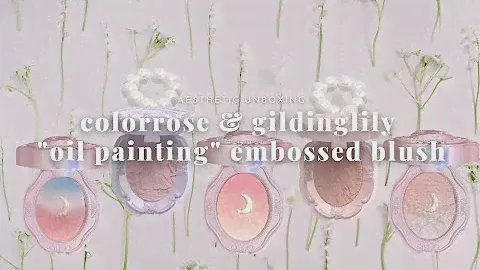 c-beauty makeup unboxing 🌸 colorrose embossed blush collection 🎀 prettiest & aesthetic makeup items