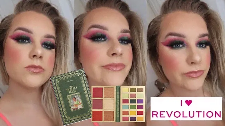 I HEART REVOLUTION X DISNEY PRINCESS & THE FROG TIANA FACE PALETTE - REVIEW, SWATCHES | AMBER HOWE