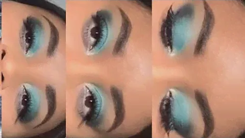 Blue Eye Look Using The NYX Ultimate Eye Shadow Palette