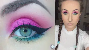 Pink+Green Colourful Bold Eyeshadow! Morphe Brushes 35C Palette! Amber Lea