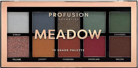 Lidschatten-Palette - Profusion Cosmetics Meadow 10 Shades Eyeshadow Palette 12 g-0