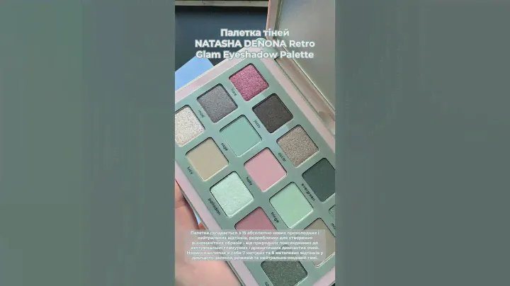 NATASHA DENONA Retro Glam Eyeshadow Palette - палетка тіней (19,25 г)