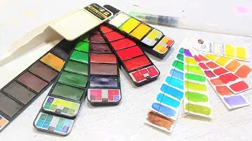 Are These Paints Worth the Money!?! // Watercolor Wheel/Fan/Twirl/Nomad style palette review