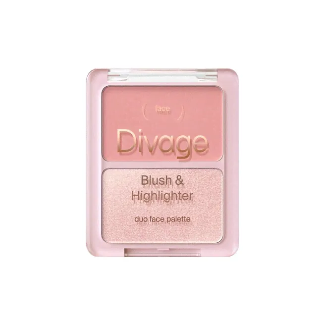Палетка для лица Blush & Highlighter Duo Face Palette Тон 02-0