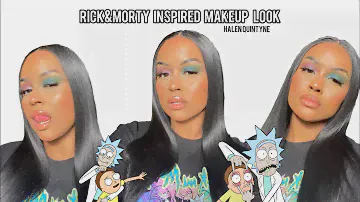 Rick & Morty Inspired Makeup Look | Testing the SLEEK i-Divine Palettes | Halen Quintyne