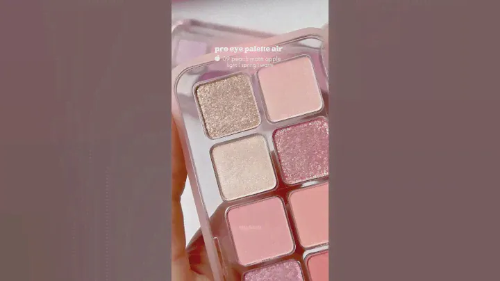 swatching clio’s pro eye palette air (every fruit grocery) 🍑🍎 #clio #makeup #kbeauty