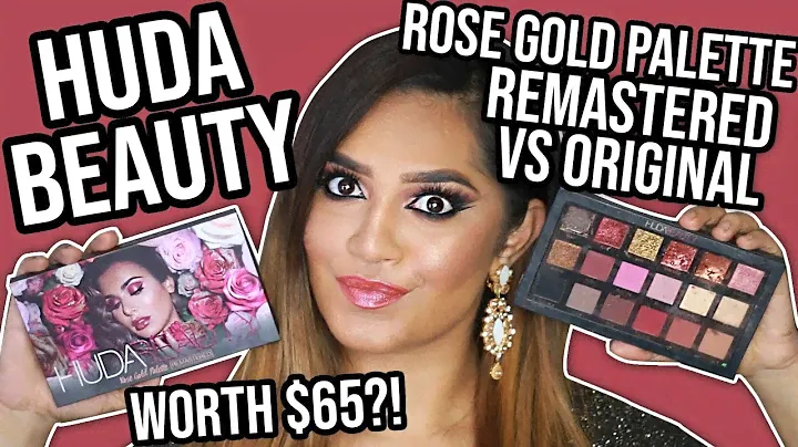 NEW HUDA BEAUTY ROSE GOLD REMASTERED PALETTE VS ORIGINAL
