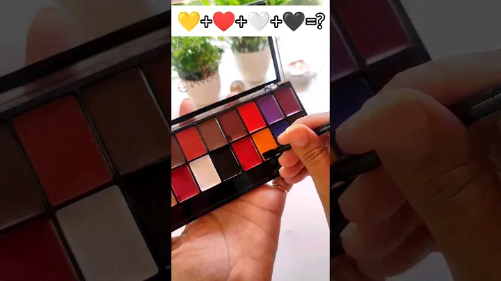 💛+♥️+🤍+🖤=? Mars Infinity Lip Palette 01 Swatch Colour Creation #lipstickswatch