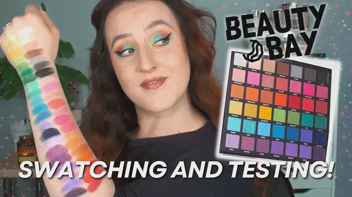 SWATCHING AND TESTING BEAUTY BAY BRIGHTS 42 PAN PALETTE - My New Favourite Colourful Eyeshadow?!