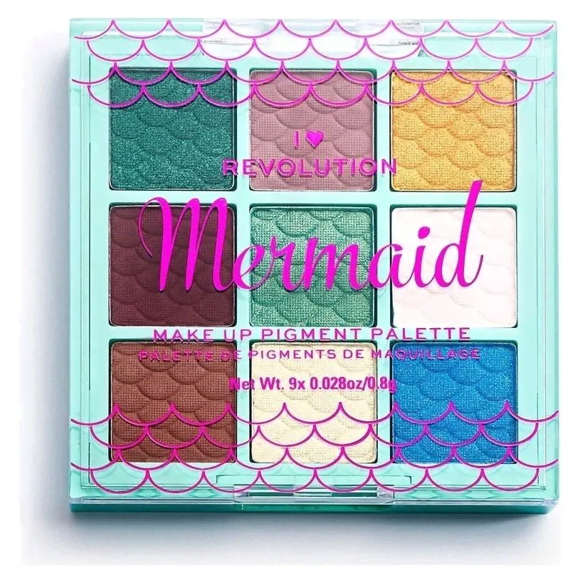 I Heart Revolution Палетка пигментов для лица Mermaid Make Up Pigment Palette
