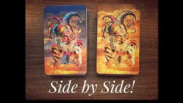 Mystic Palette Tarot ~ Colour & Muted Side by Side.