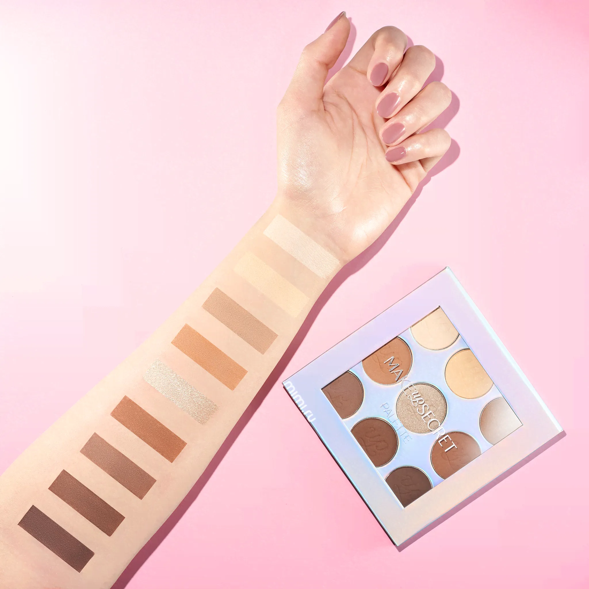 Палитра теней (Eyeshadow Palette)(Nude) Make Up Secret-3