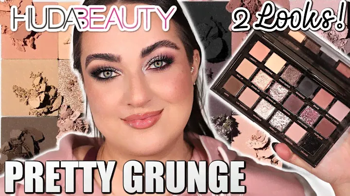 HUDA BEAUTY PRETTY GRUNGE EYESHADOW PALETTE REVIEW! + 2 EYE LOOKS!