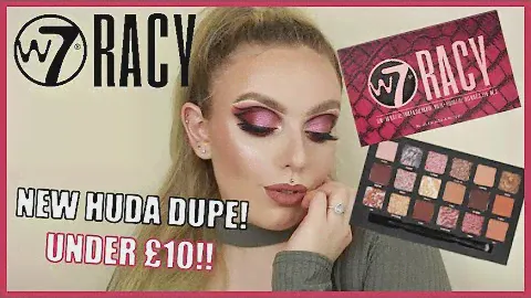 NEW W7 Racy Pressed Pigment Palette Review! AD | Huda Beauty Naughty Dupe | Auroreblogs