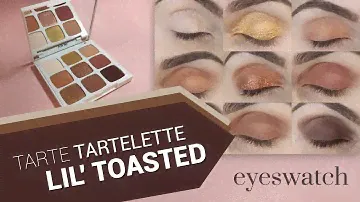 Tarte TARTELETTE LIL' TOASTED eye shadows palette - all colors on eyelids!