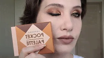 Sephora pocket palette (warm tones)  test and review - обзор и тест рыжей палетки Сефора