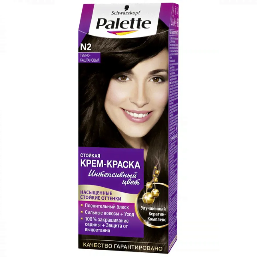 Краска для волос Palette N2 Тёмно-каштановый-0