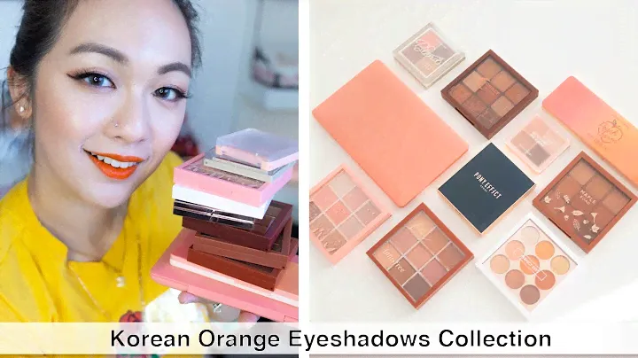 My Korean Eyeshadow Palettes Collection | ORANGE COLOUR EDITION