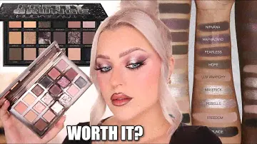 NEW HUDA BEAUTY PRETTY GRUNGE EYESHADOW PALETTE REVIEW & SWATCHES!