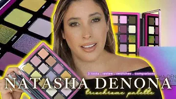 NATASHA DENONA TRIOCHROME Palette SWATCHES REVIEW 3 LOOKS Lots of COMPARISONS HOLIDAY