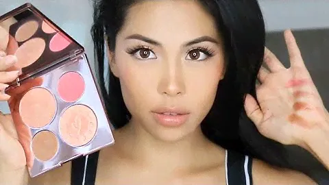 Becca X Chrissy Teigen Glow Face Palette Full Face Учебные образцы и обзор азиатской кожи