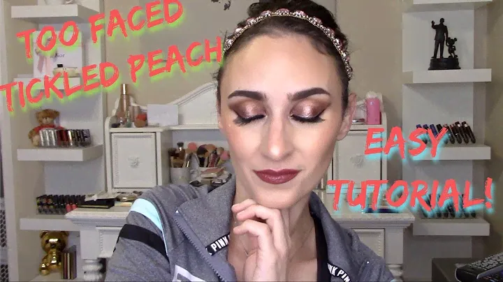 TOO FACED TICKLED PEACH TUTORIAL USING ONLY 3 SHADES AND 1 STILA GLITTER!