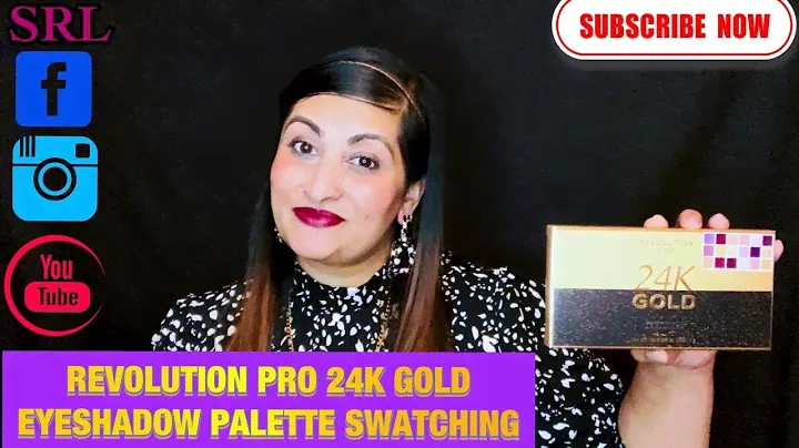 Revolution Pro 24k Gold Eyeshadow Palette Swatching
