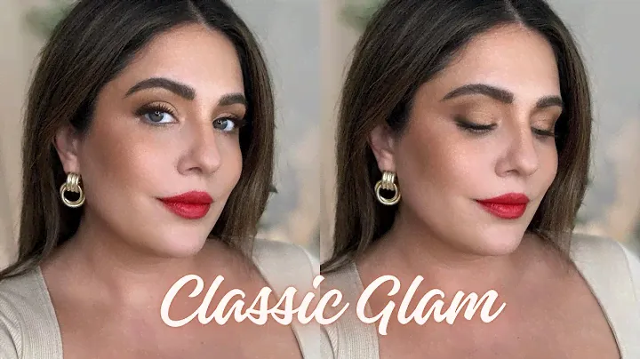 CLASSIC HOLIDAY GLAM GOLD EYESHADOW AND RED LIP TUTORIAL