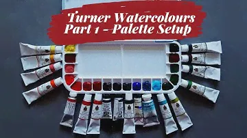 Turner Artists Watercolours Review Mini Series - Part 1 - PALETTE SETUP - Mina Does Art Stuff