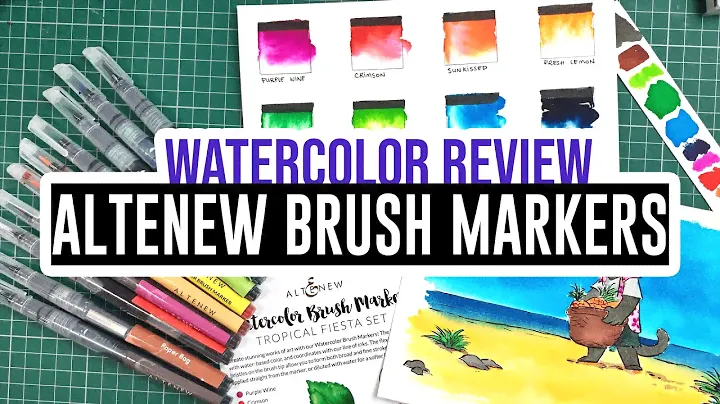Review & Demo - Altenew Brush Markers 🍍 (fixed audio)