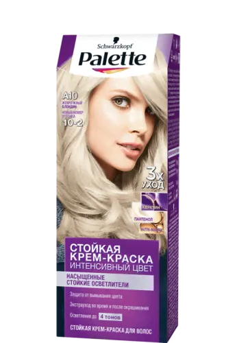 Крем-краска Palette Жемчужный блондин для волос тон A10, 110мл
