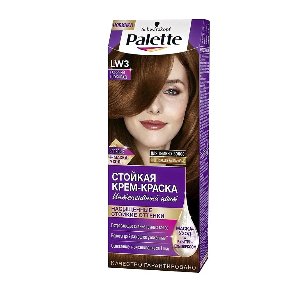 Palette Стойкая крем-краска для волос LW3 Горячий шоколад, 110 мл