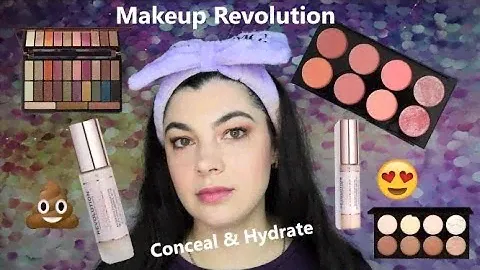 Тест Драйв Makeup Revolution Conceal & Hydrate тональный и консилер. Hot Spice палетка румян