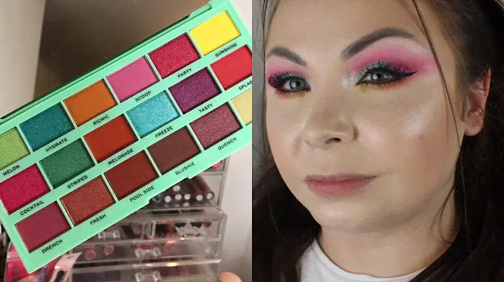 I Heart Revolution Tasty Eyeshadow Palette Watermelon Review Swatches and Tutorial