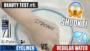 Beauty Test #1: New K-Palette Real STRONG Eyeliner vs. Regular Water 💦