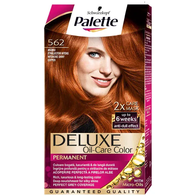 Palette Deluxe Color Creme Hair Color Permanent HairDye 562-INTENSE SHINY COPPER-0