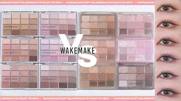 리뉴얼 됐다고⁉️웨이크메이크 소프트 블러링 아이팔레트 전색상 리뷰💘기존컬러랑 뭐가 달라?+퍼컬분석,메이크업ㅣ올리브영 웨이크메이크 섀도우 팔레트