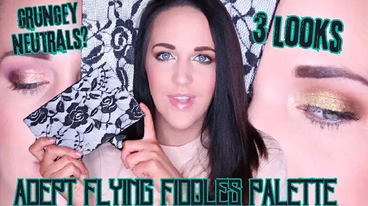 NEW ADEPT FLY FIDDLES EYESHADOW PALETTE  3 LOOKS! NEUTRALS WITH A TIWST!?!