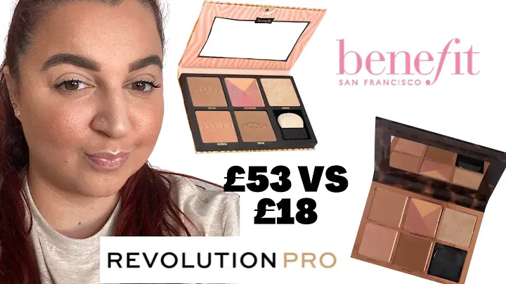 BENEFIT FACE PALETTE DUPE... REVOLUTION PRO G_DDESS GLOW PALETTE | LIZZIE DEMETRIOU