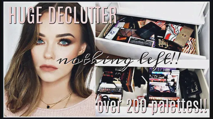 Decluttering and Organizing My HUGE Makeup Collection | Eyeshadow Palettes