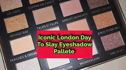Iconic London Day To Slay Eye Shadow Palette Swatches | Global Cosmetics