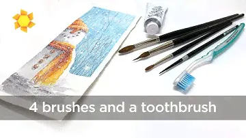 4 Brushes and a Toothbrush: Winter Watercolor Painting & a new class!