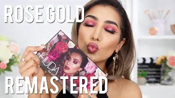 NEW HUDA Rose Gold Remastered Palette Tutorial and Review