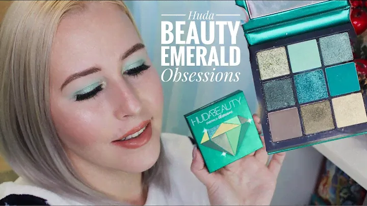 HUDA BEAUTY EMERALD OBSESSIONS PALETTE ПОЛНЫЙ ОБЗОР СВОТЧИ+МАКИЯЖ