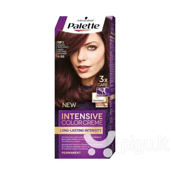 Кремовая краска для волос Palette Intensive Color Creme, RF3 Intense темно-красный-0