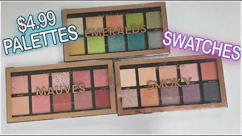 Profusion 10 Pan Palette Swatches:  Smoky, Mauves & Emeralds