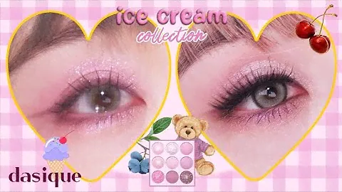 데이지크 아이스크림 컬렉션 섀도우 팔레트 블루베리 소르베 Dasique shadow palette blueberry sorbet🍧 가닥래쉬 쉽게 하기 | 비비쥬 makeviviju