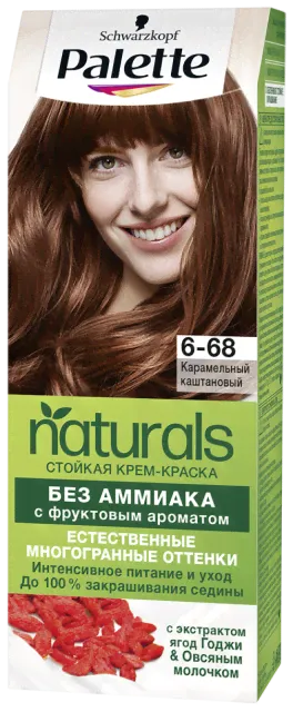Palette Naturia краска для волос 6-68 карамельный каштан