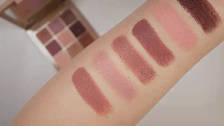 HUDA BEAUTY Cool Matte Obsessions Eyeshadow Palette Live Swatches
